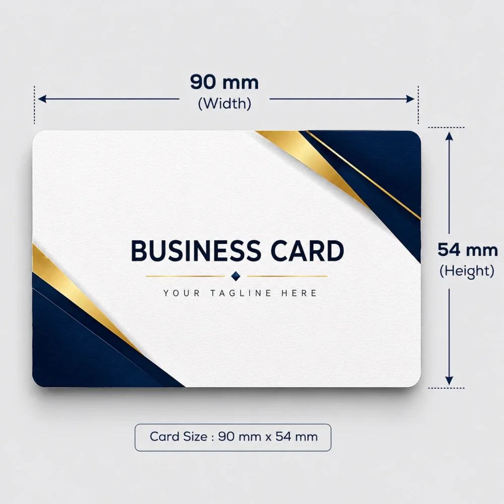 Matte single side business card 90 x 53 mm mockup